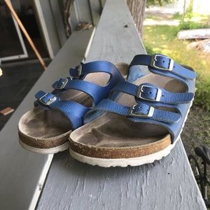 Birkenstock Florida Blue Leather - 36 - excellent